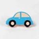 Handcrafted Pine Wood Blue Car Knob